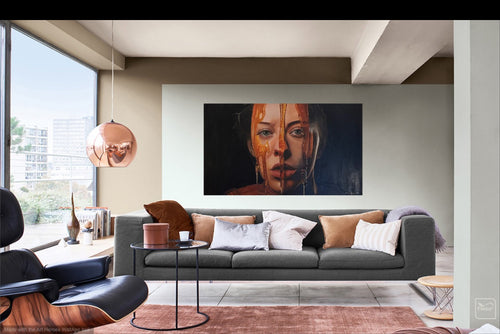 La chica de la miel — pintura original de Marina Lahuerta
