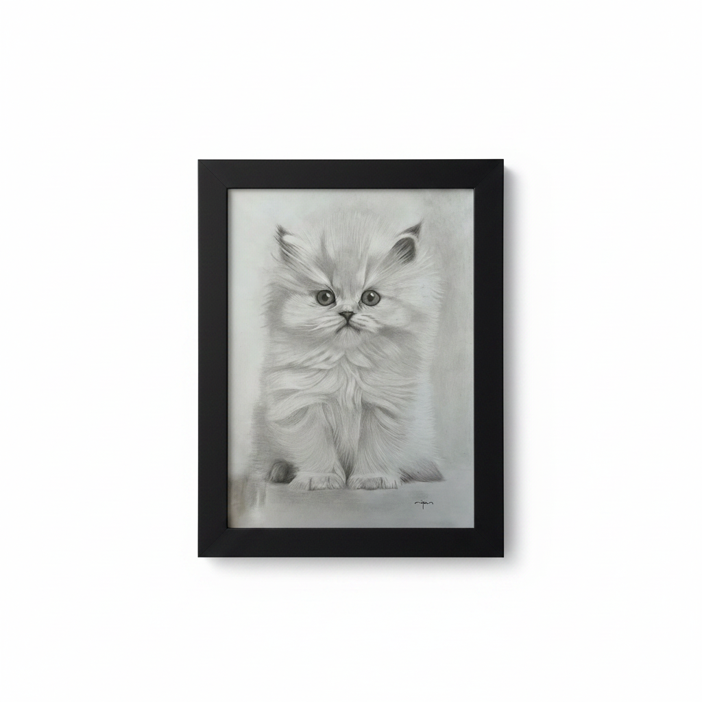 Gato Persa fondo blanco